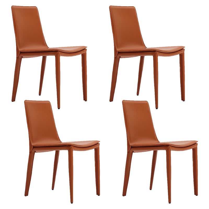 Chaises latérales de salle à manger en métal de style glam chaise sans bras solide pour cuisine