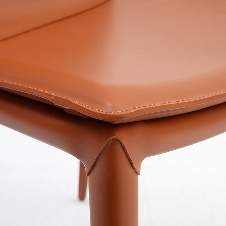 Chaises latérales de salle à manger en métal de style glam chaise sans bras solide pour cuisine