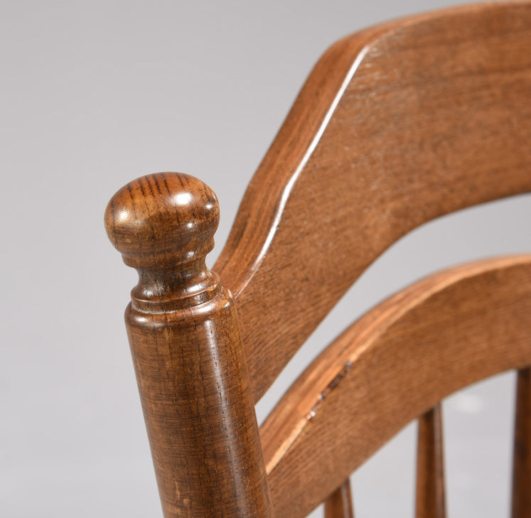 Country Solid Wood Square Dining Chair Slat Back Dining Side Armless Chair