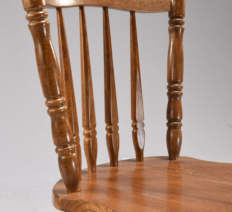 Country Solid Wood Square Dining Chair Slat Back Dining Side Armless Chair
