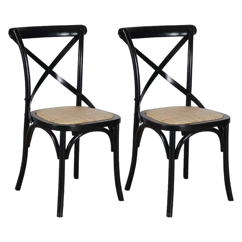 Chaise de salle à manger carrée de style country