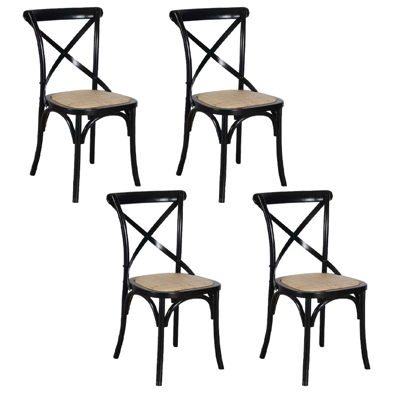 Chaise de salle à manger carrée de style country