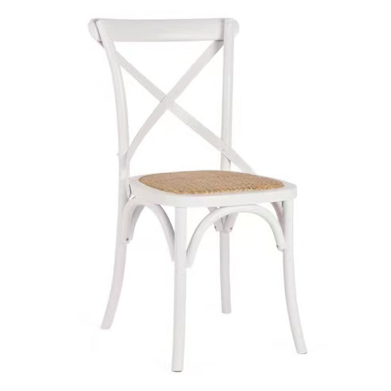 Chaise de salle à manger carrée de style country