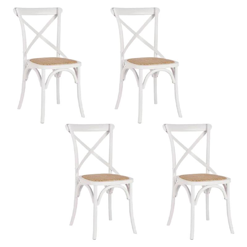 Chaise de salle à manger carrée de style country