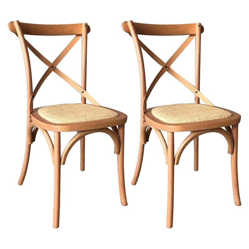 Chaise de salle à manger carrée de style country