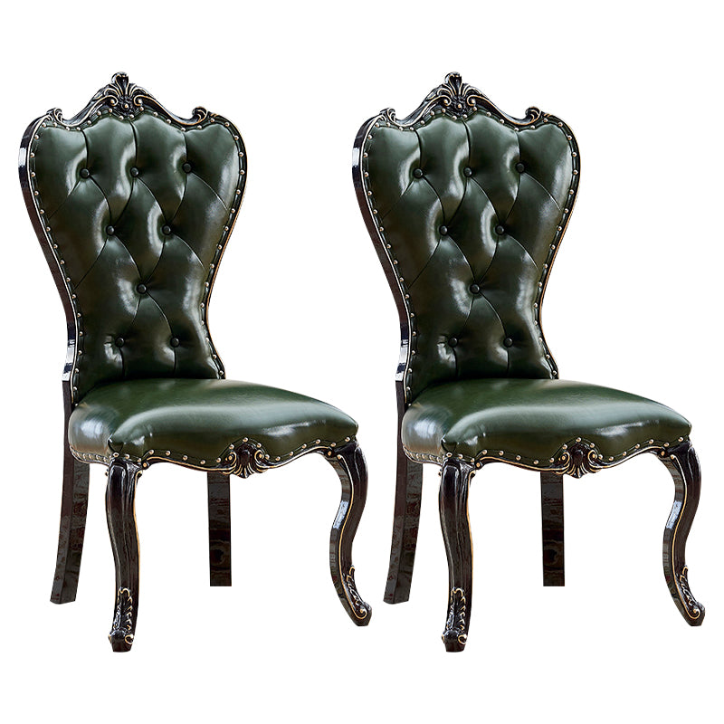 Chaise d'appoint en cuir de bouleau de style européen, chaise de salle à manger Parsons de couleur claire