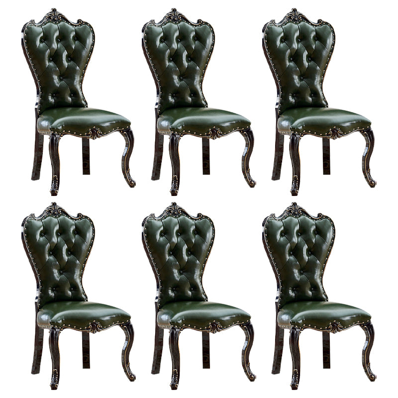 Chaise d'appoint en cuir de bouleau de style européen, chaise de salle à manger Parsons de couleur claire