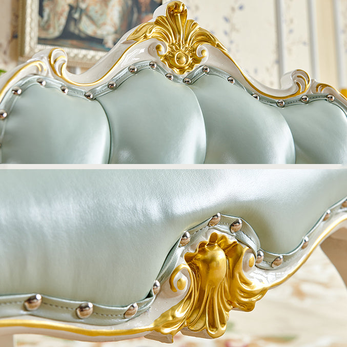 Chaise d'appoint en cuir de bouleau de style européen, chaise de salle à manger Parsons de couleur claire