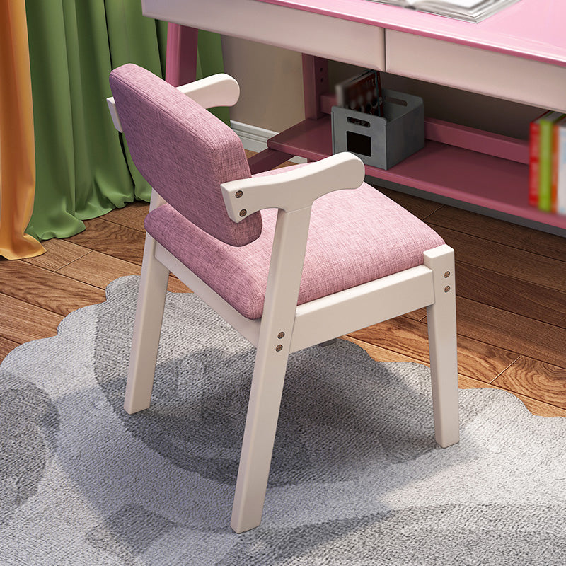 Contemporary Wood Side Chair Open Back Dining Side Arm Chair for Home Use