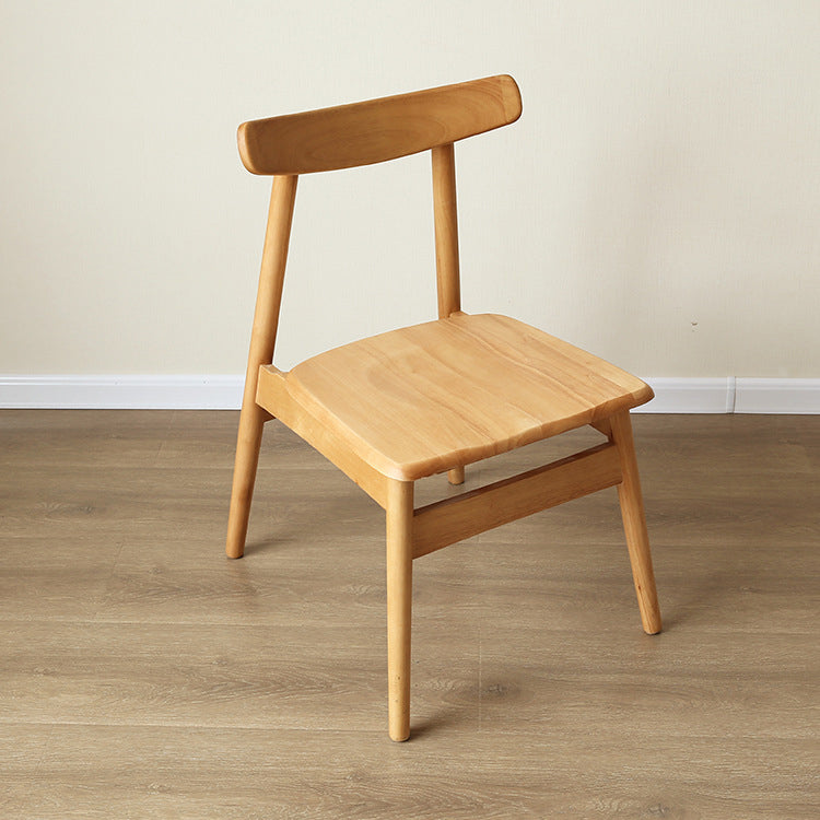 Modern Style Solid Wood Chairs Kitchen Dining Open Back Side Chair Set