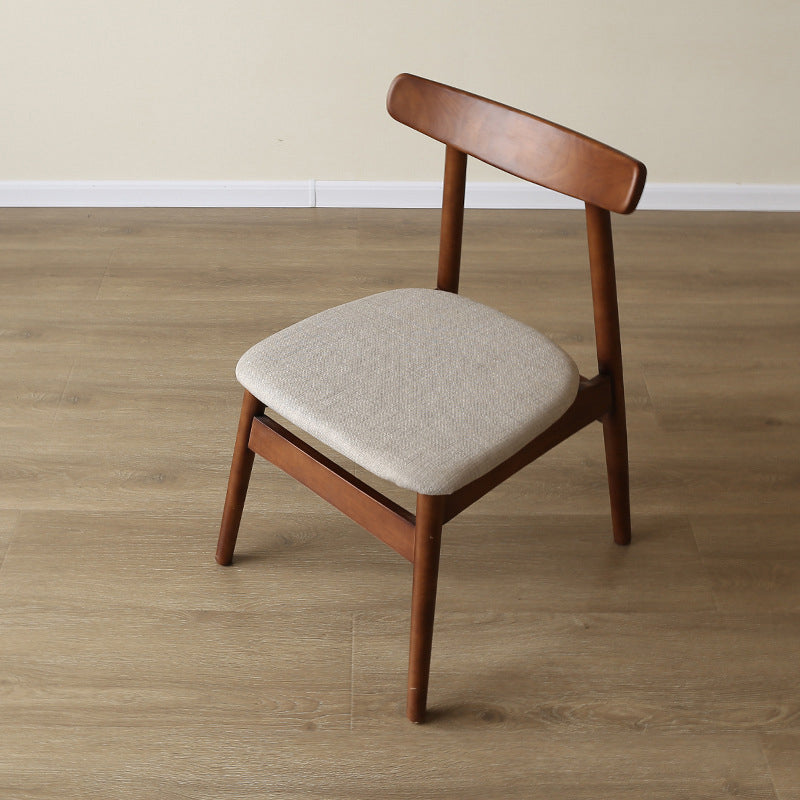 Modern Style Solid Wood Chairs Kitchen Dining Open Back Side Chair Set