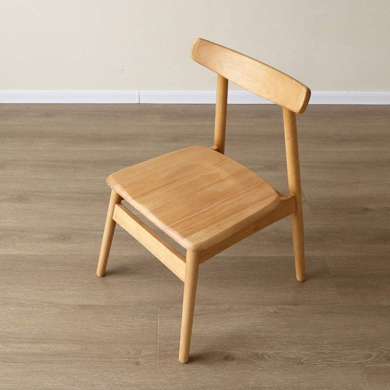 Modern Style Solid Wood Chairs Kitchen Dining Open Back Side Chair Set
