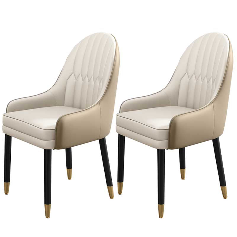 Leather Contemporary Home Side Chair Parsons Chair of 21'' Wide Chairs