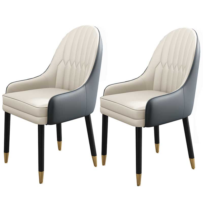 Leather Contemporary Home Side Chair Parsons Chair of 21'' Wide Chairs