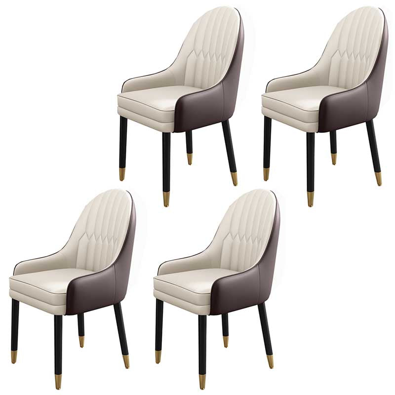 Leather Contemporary Home Side Chair Parsons Chair of 21'' Wide Chairs