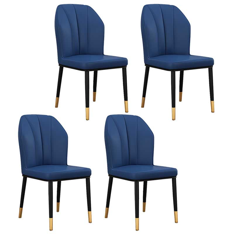 Modern Indoor Leather Parsons Chair 36"H Armless Dining Chair for Restaurant