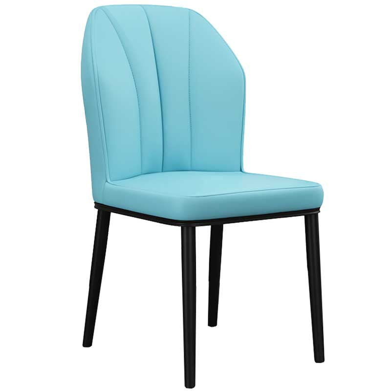 Modern Indoor Leather Parsons Chair 36"H Armless Dining Chair for Restaurant