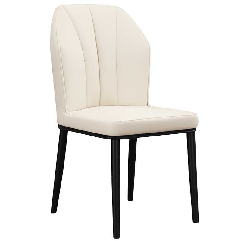 Modern Indoor Leather Parsons Chair 36"H Armless Dining Chair for Restaurant