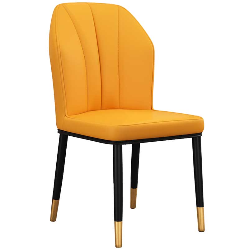 Modern Indoor Leather Parsons Chair 36"H Armless Dining Chair for Restaurant