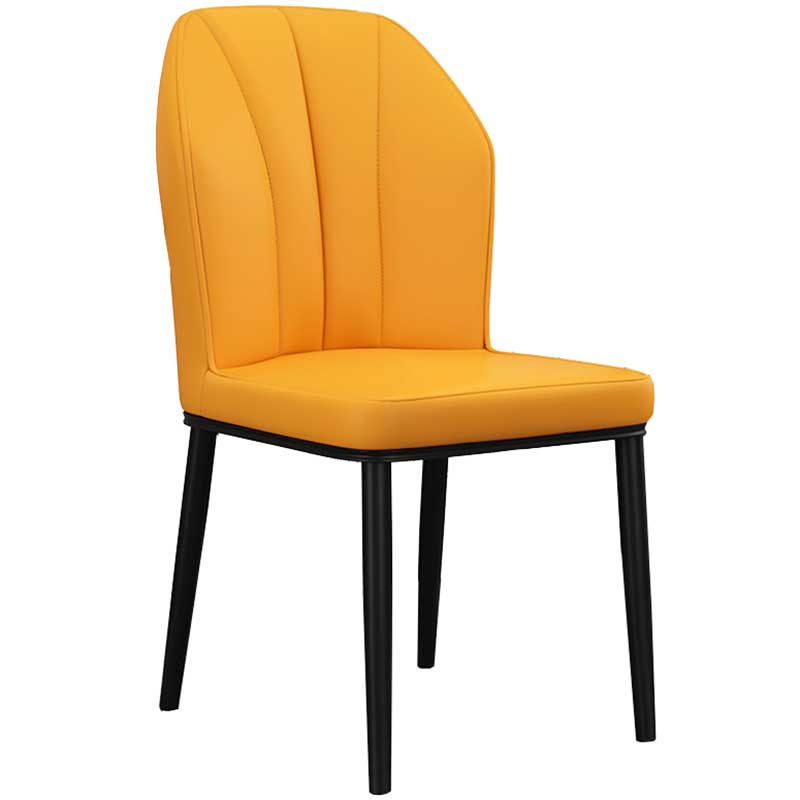 Modern Indoor Leather Parsons Chair 36"H Armless Dining Chair for Restaurant