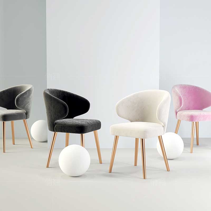 Chaise moderne d'intérieur et d'extérieur, chaise de salle à manger en métal, sans accoudoirs, pour cuisine