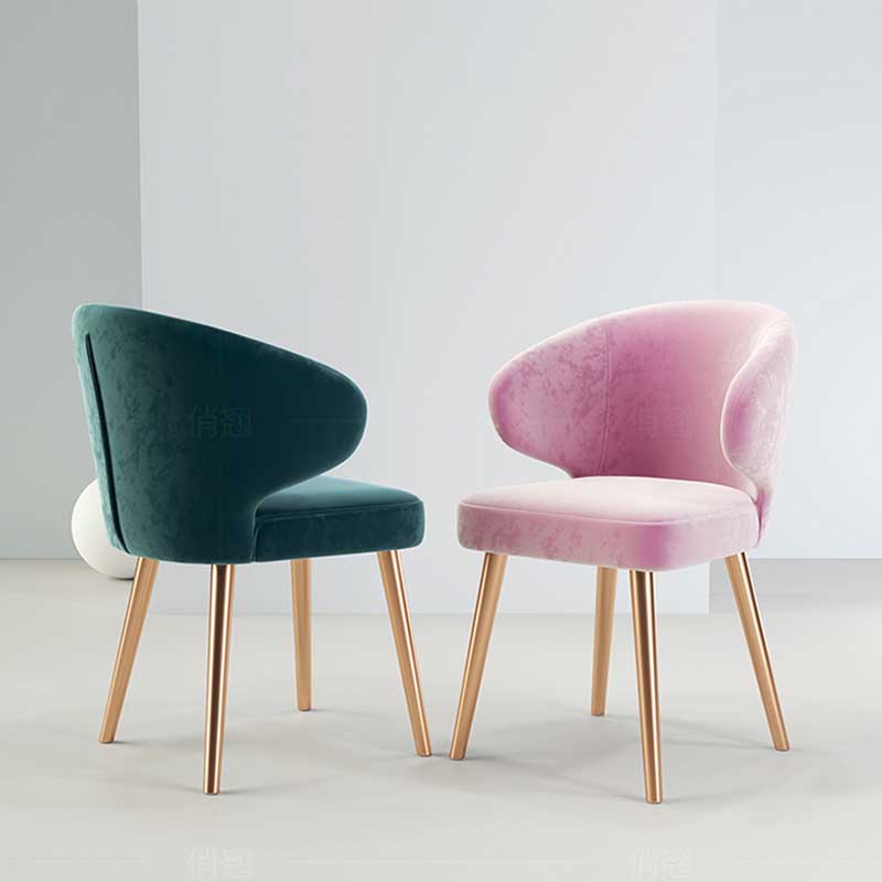 Chaise moderne d'intérieur et d'extérieur, chaise de salle à manger en métal, sans accoudoirs, pour cuisine