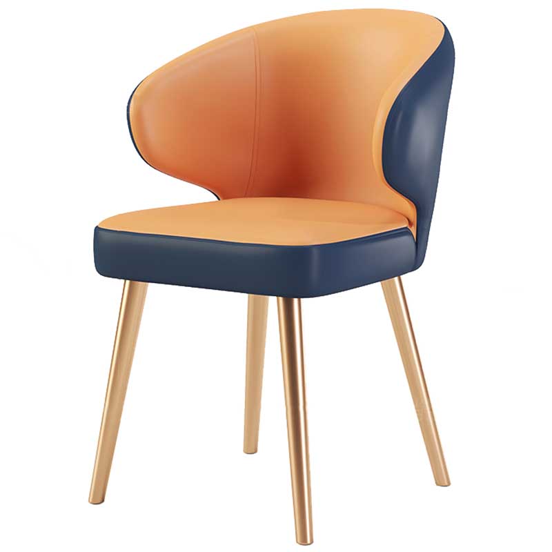 Chaise moderne d'intérieur et d'extérieur, chaise de salle à manger en métal, sans accoudoirs, pour cuisine