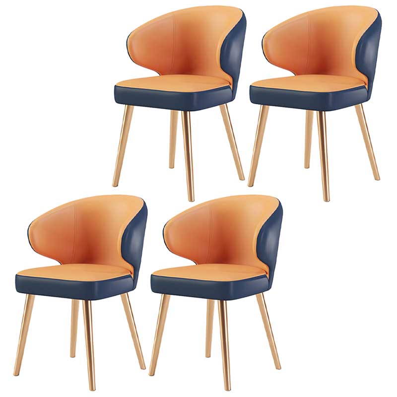 Chaise moderne d'intérieur et d'extérieur, chaise de salle à manger en métal, sans accoudoirs, pour cuisine