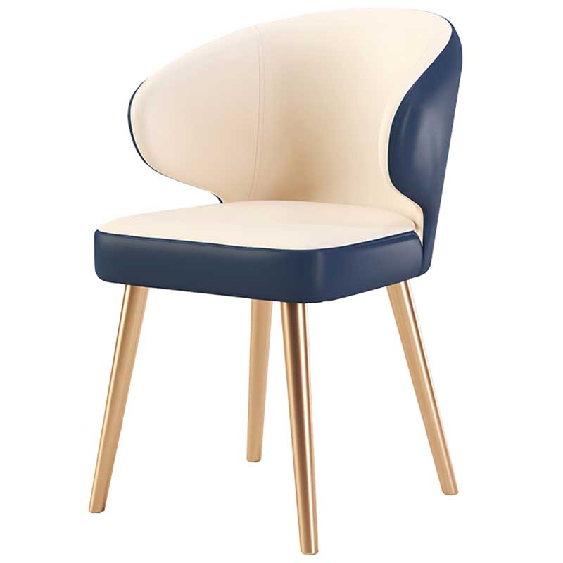 Chaise moderne d'intérieur et d'extérieur, chaise de salle à manger en métal, sans accoudoirs, pour cuisine