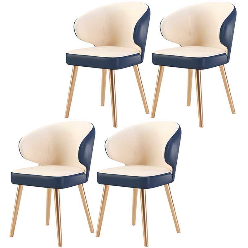 Chaise moderne d'intérieur et d'extérieur, chaise de salle à manger en métal, sans accoudoirs, pour cuisine