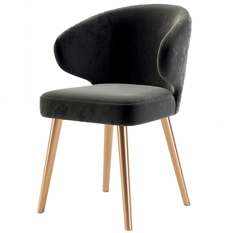 Chaise moderne d'intérieur et d'extérieur, chaise de salle à manger en métal, sans accoudoirs, pour cuisine