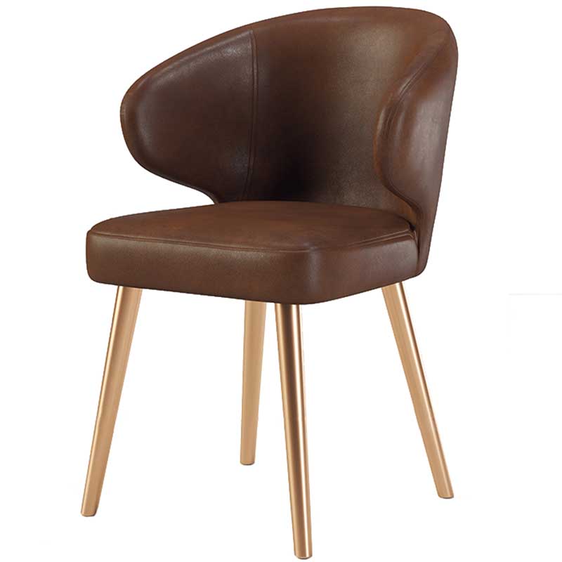 Chaise moderne d'intérieur et d'extérieur, chaise de salle à manger en métal, sans accoudoirs, pour cuisine