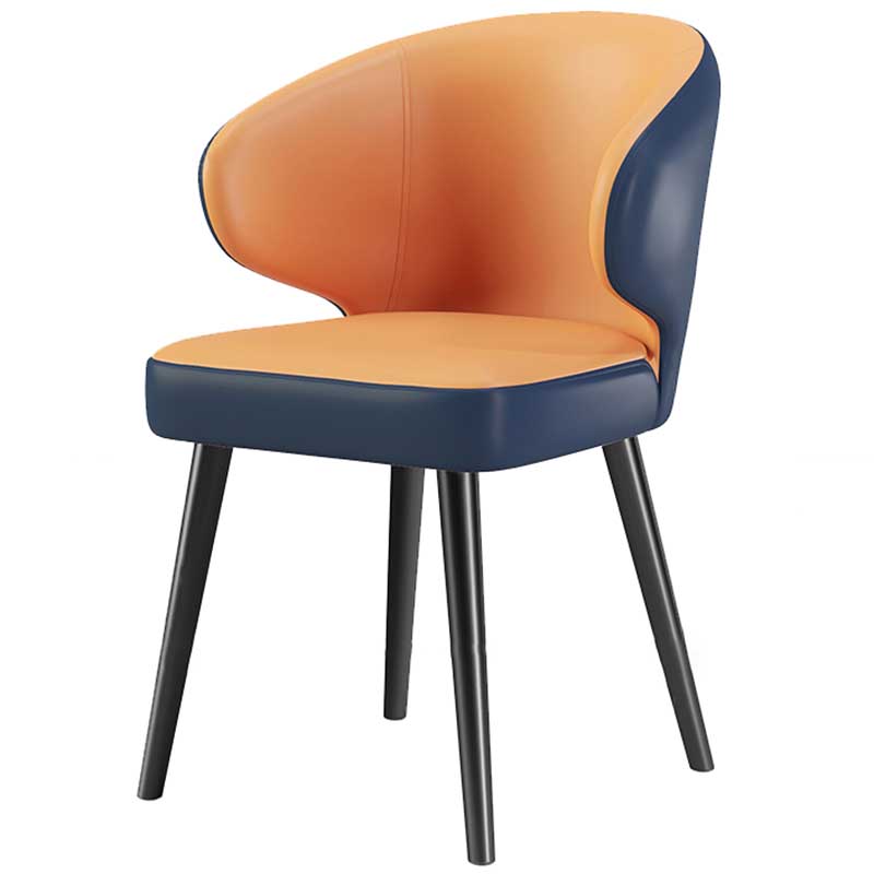 Chaise moderne d'intérieur et d'extérieur, chaise de salle à manger en métal, sans accoudoirs, pour cuisine