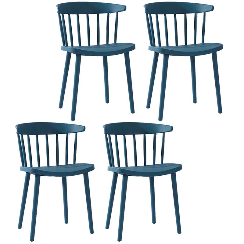 Multicolor Contemporary Style Side Chair Set Windsor Back Side Dining Chair