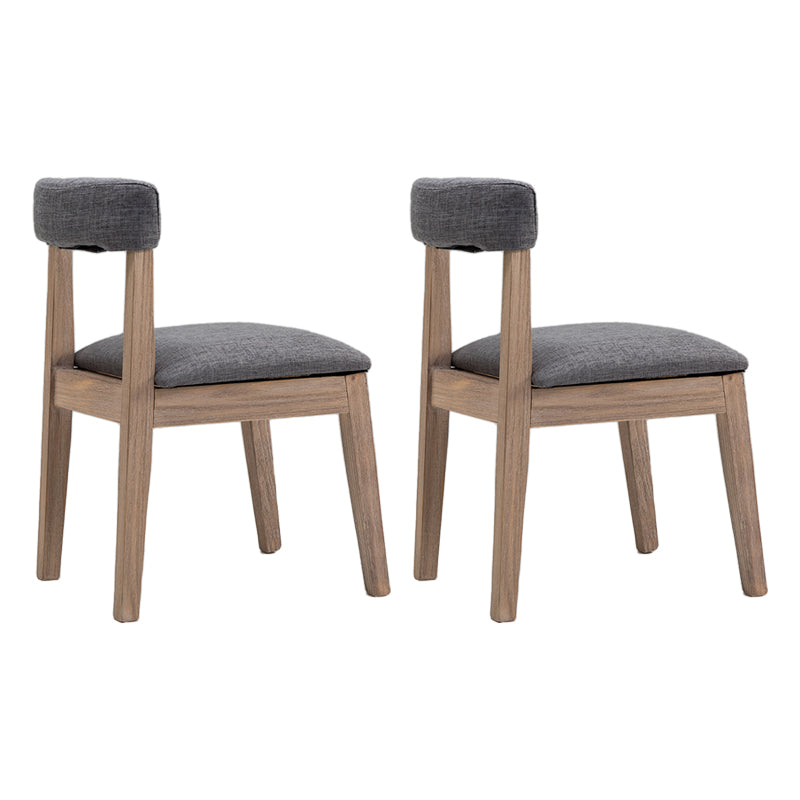 Country Style Solid Wood Dining Room Chair Open Back Dining Side Chair