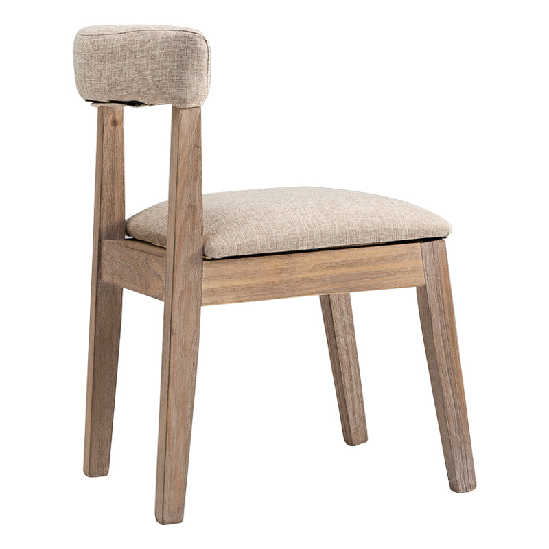 Country Style Solid Wood Dining Room Chair Open Back Dining Side Chair