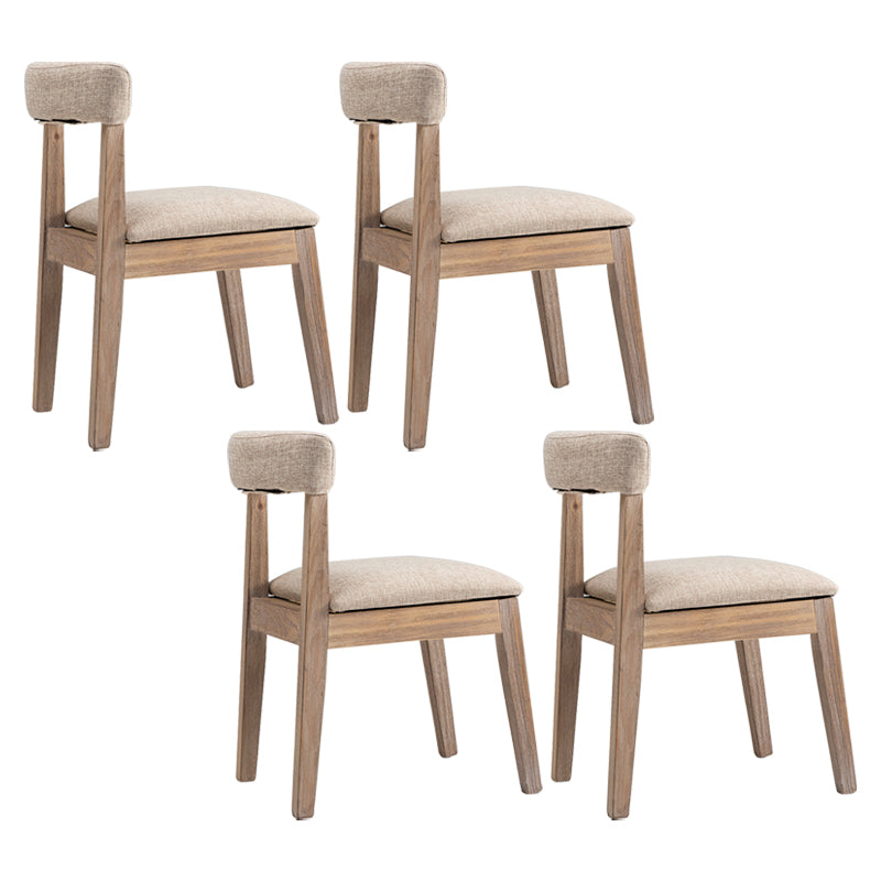 Country Style Solid Wood Dining Room Chair Open Back Dining Side Chair