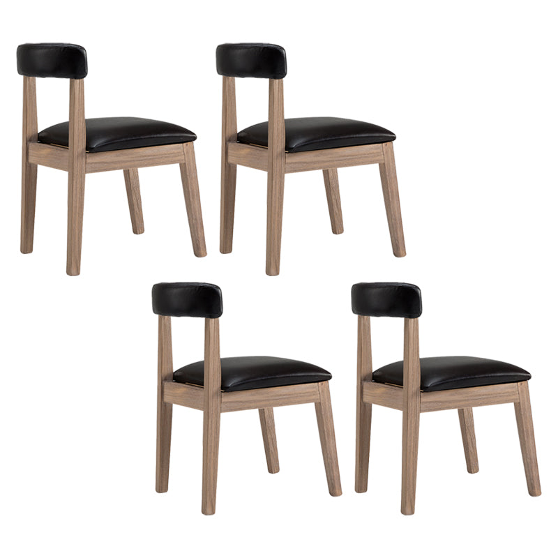 Country Style Solid Wood Dining Room Chair Open Back Dining Side Chair