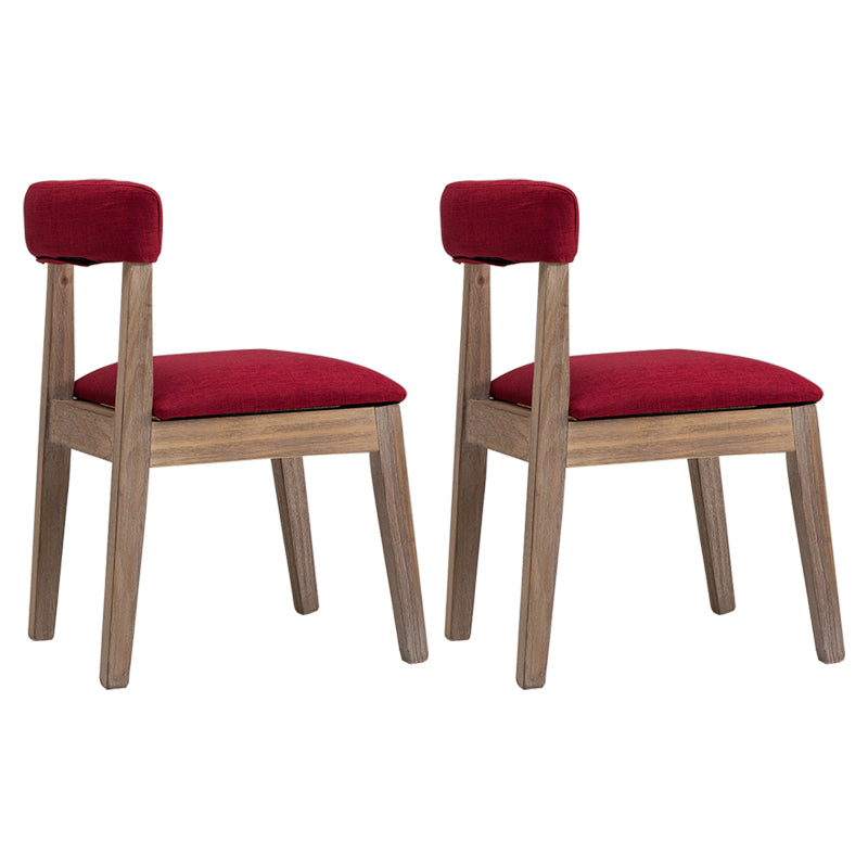 Country Style Solid Wood Dining Room Chair Open Back Dining Side Chair