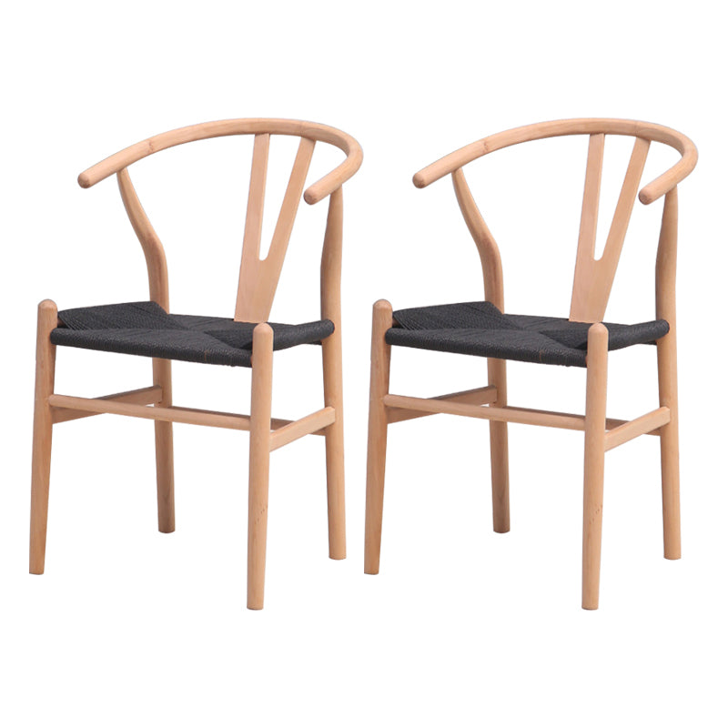 Chaise de bras de salle à manger de style contemporain en bois