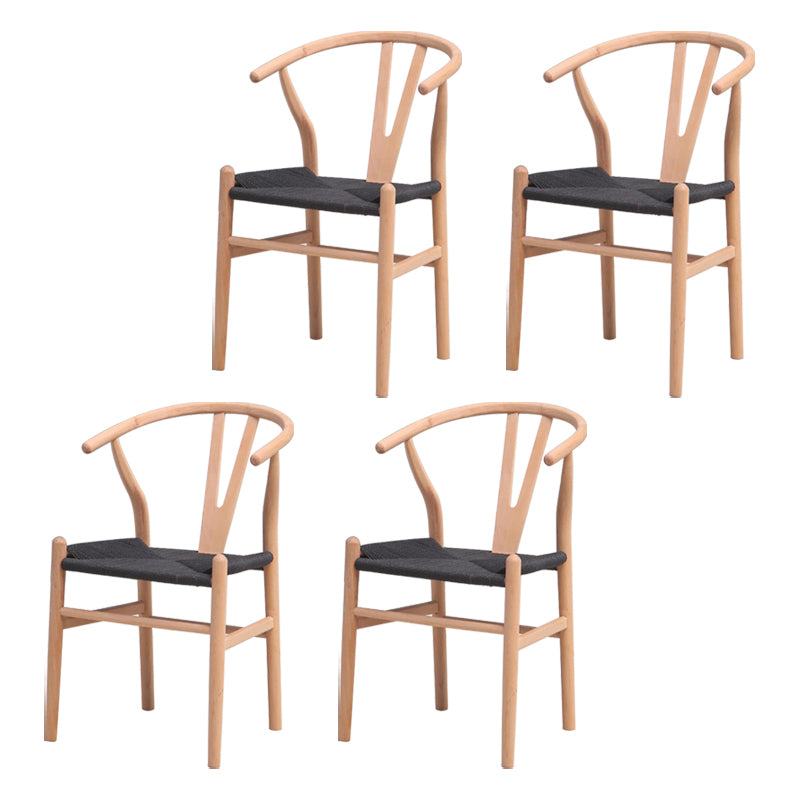 Chaise de bras de salle à manger de style contemporain en bois