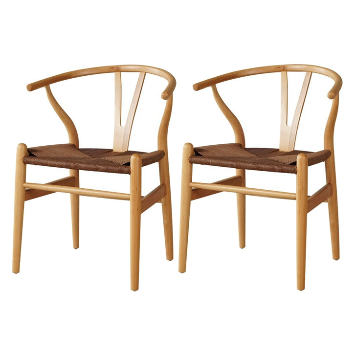 Chaise de bras de salle à manger de style contemporain en bois