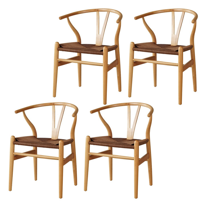Chaise de bras de salle à manger de style contemporain en bois