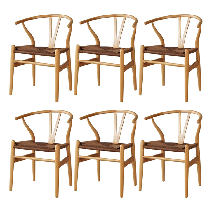 Chaise de bras de salle à manger de style contemporain en bois