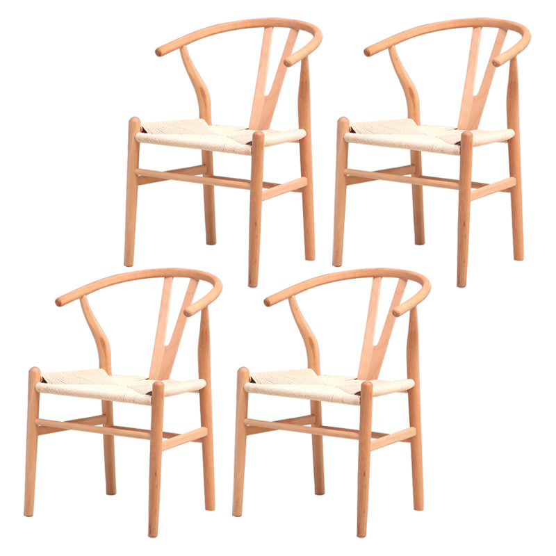 Chaise de bras de salle à manger de style contemporain en bois