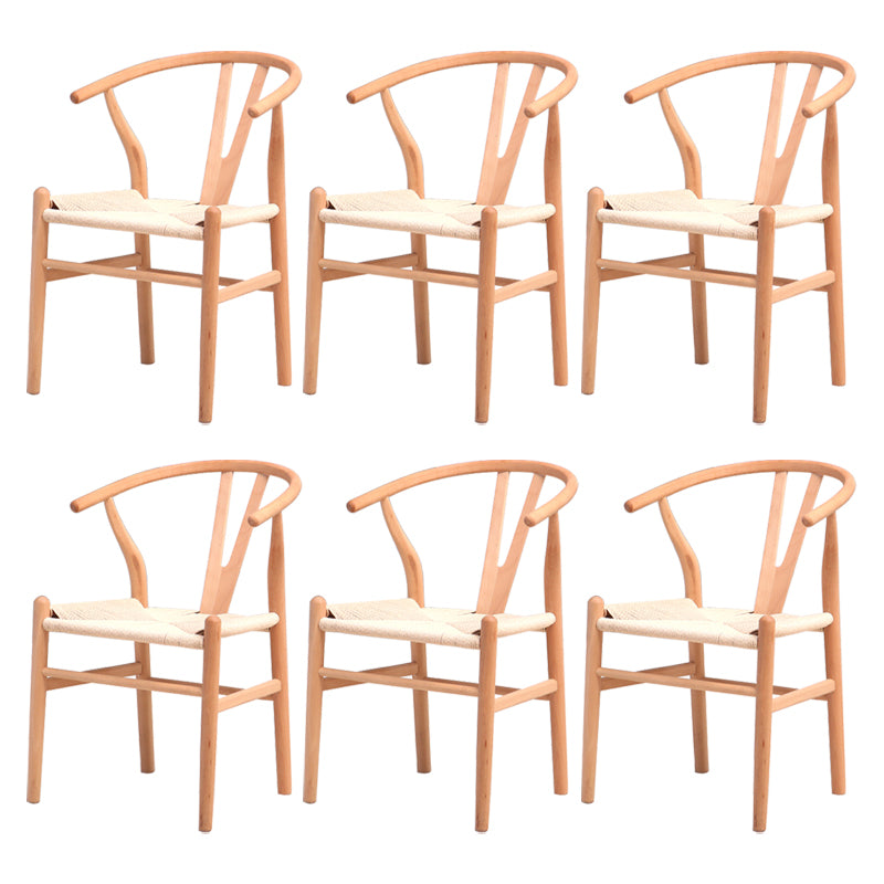Chaise de bras de salle à manger de style contemporain en bois