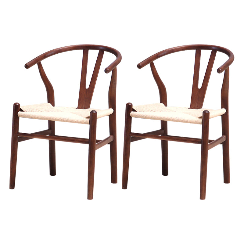 Chaise de bras de salle à manger de style contemporain en bois