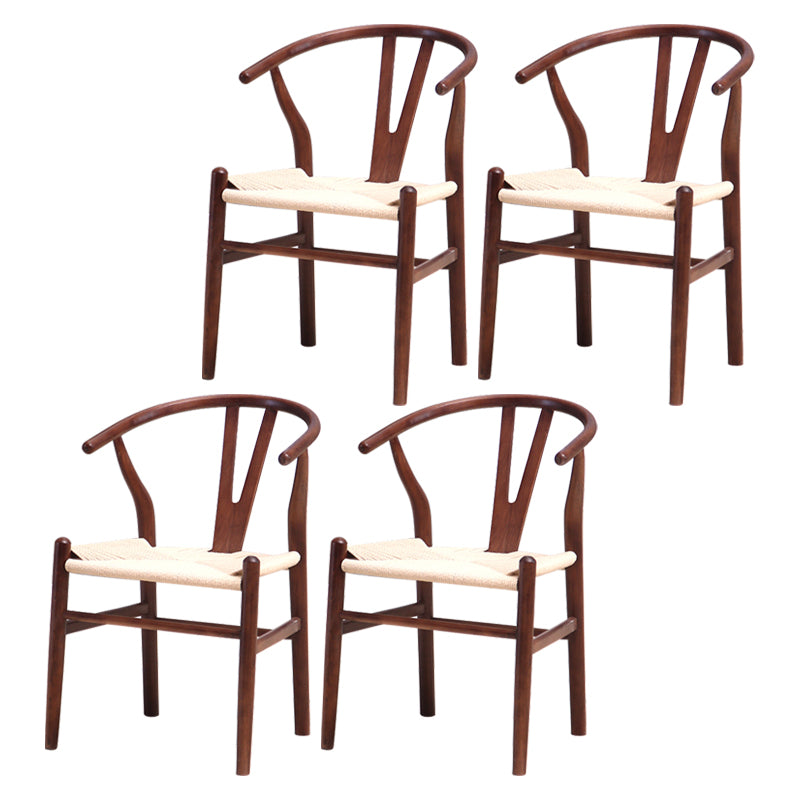 Chaise de bras de salle à manger de style contemporain en bois