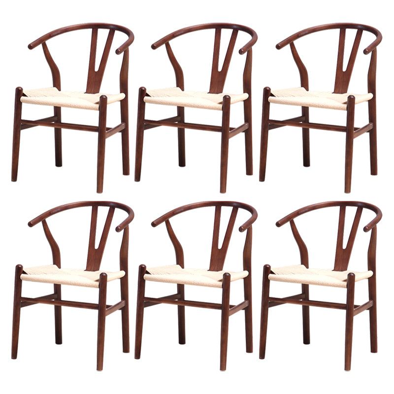 Chaise de bras de salle à manger de style contemporain en bois