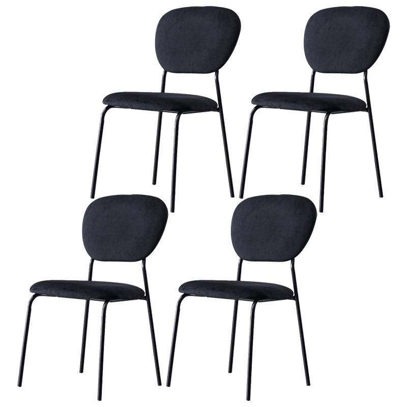 Contemporary Style Metal Dining Room Kitchen Chair Open Back Side Chairs